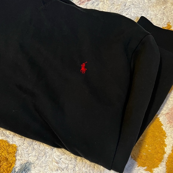 NWT POLO Ralph Lauren Black Hoodie Red Pony - Picture 3 of 6